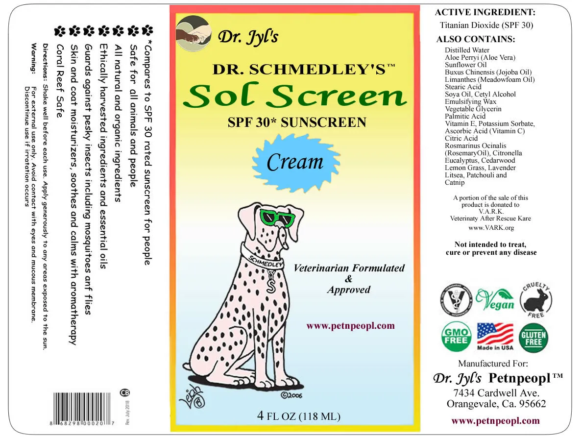 PetNPeopl™ SUNSCREEN Dr. Schmedley's™ Sol Screen™ Pet Sunscreen Lotion and Spray - 4 oz