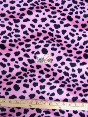 Pink Velboa Dalmatian Dog Animal Short Pile Fabric / By The Roll - 50 Yards