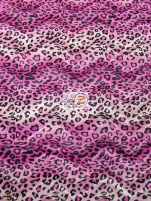 Pink/Fuchsia Velboa Leopard Animal Short Pile Fabric / By The Roll - 25 Yards