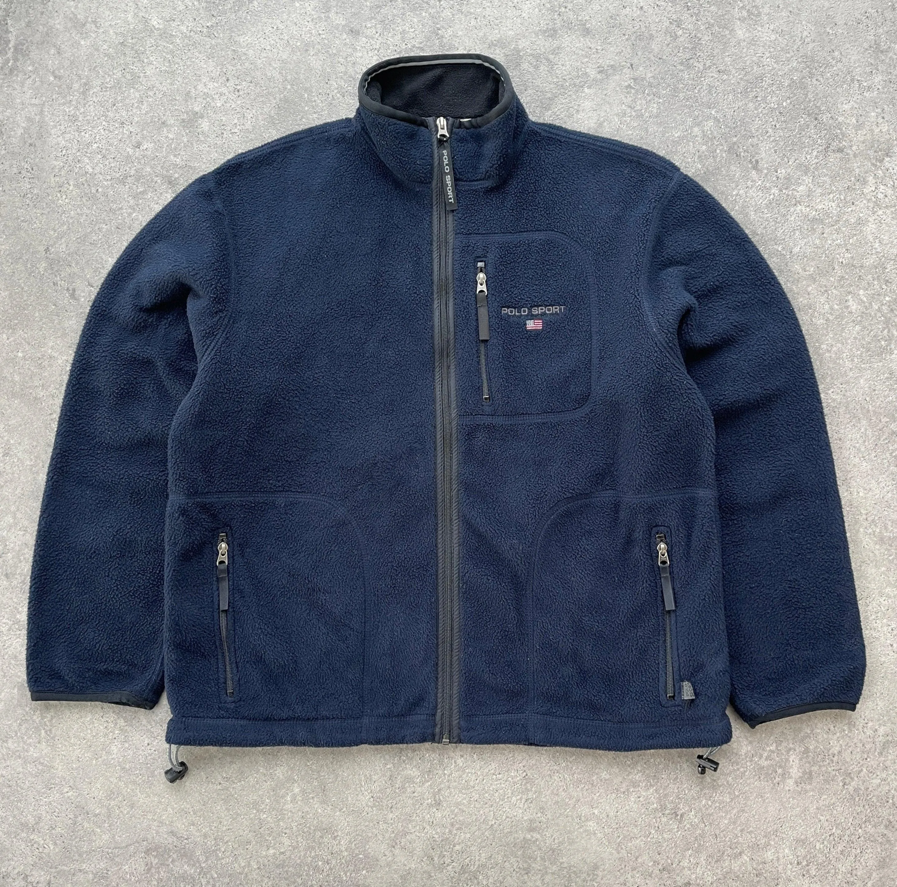 Polo Sport Ralph Lauren 1990s heavyweight zip up fleece jacket (M)