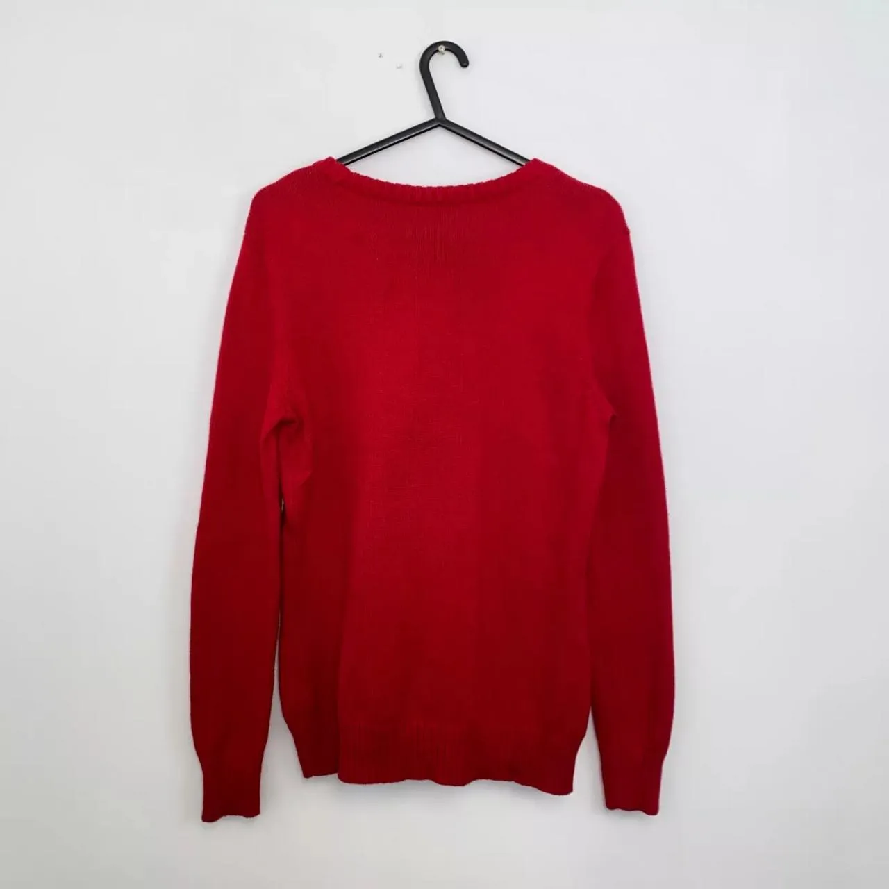 Preowned Ralph Lauren Womens Knit Flag Jumper Size M Red USA American Crewneck Sweater.[More lightweight].