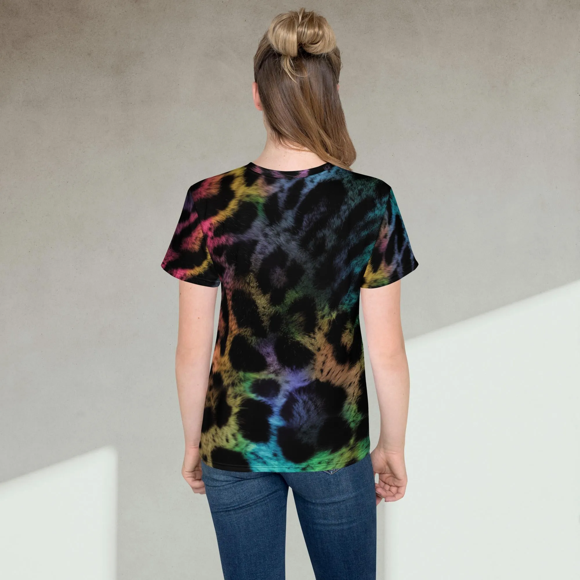 Rainbow Jaguar Youth crew neck t-shirt