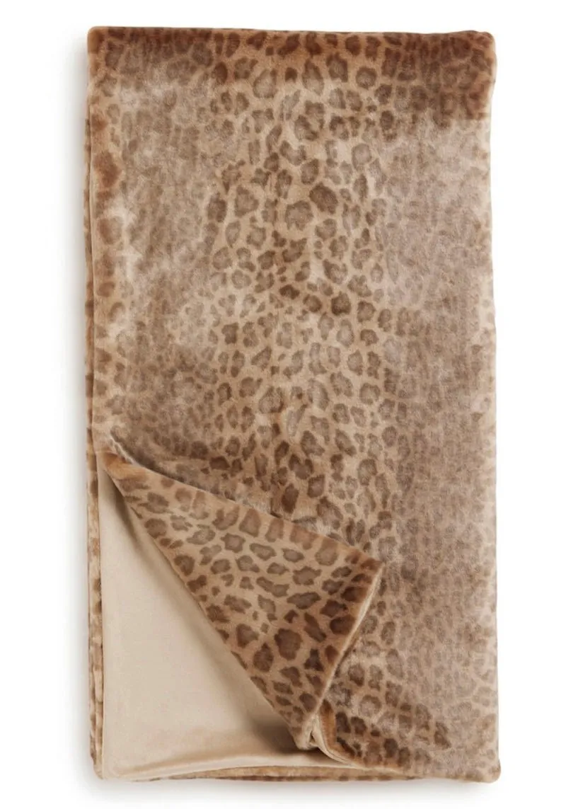 Signature Series Vintage Leopard Faux Fur Throw by Fabulous Furs