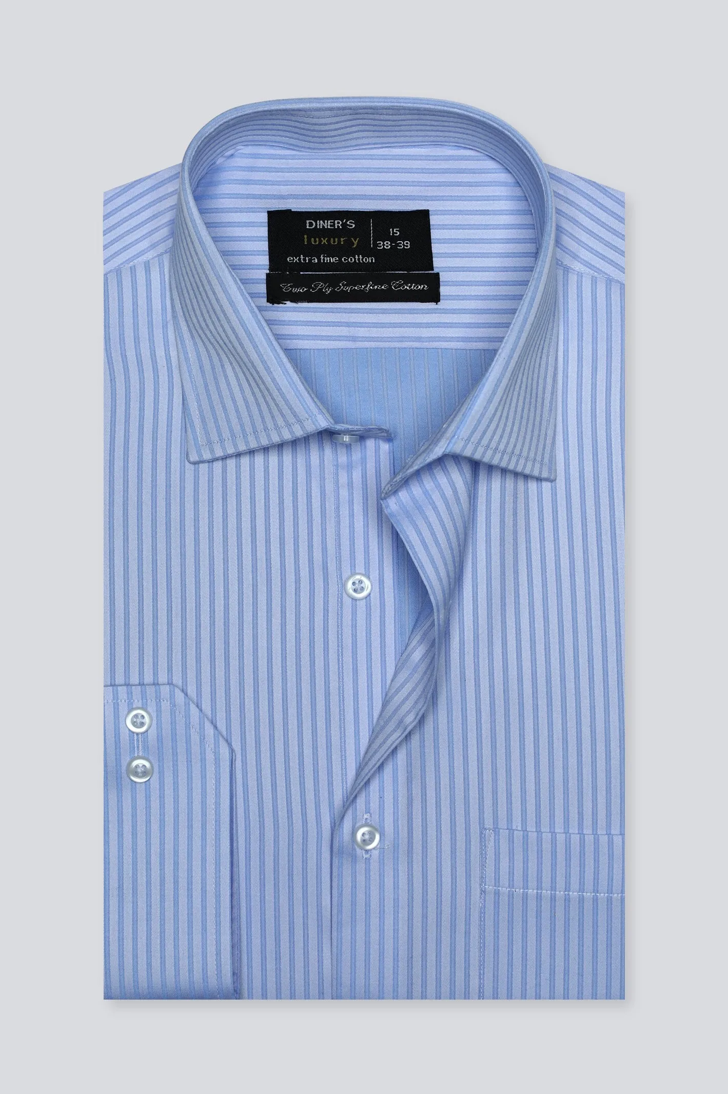 Sky Blue Stripe Formal Shirt