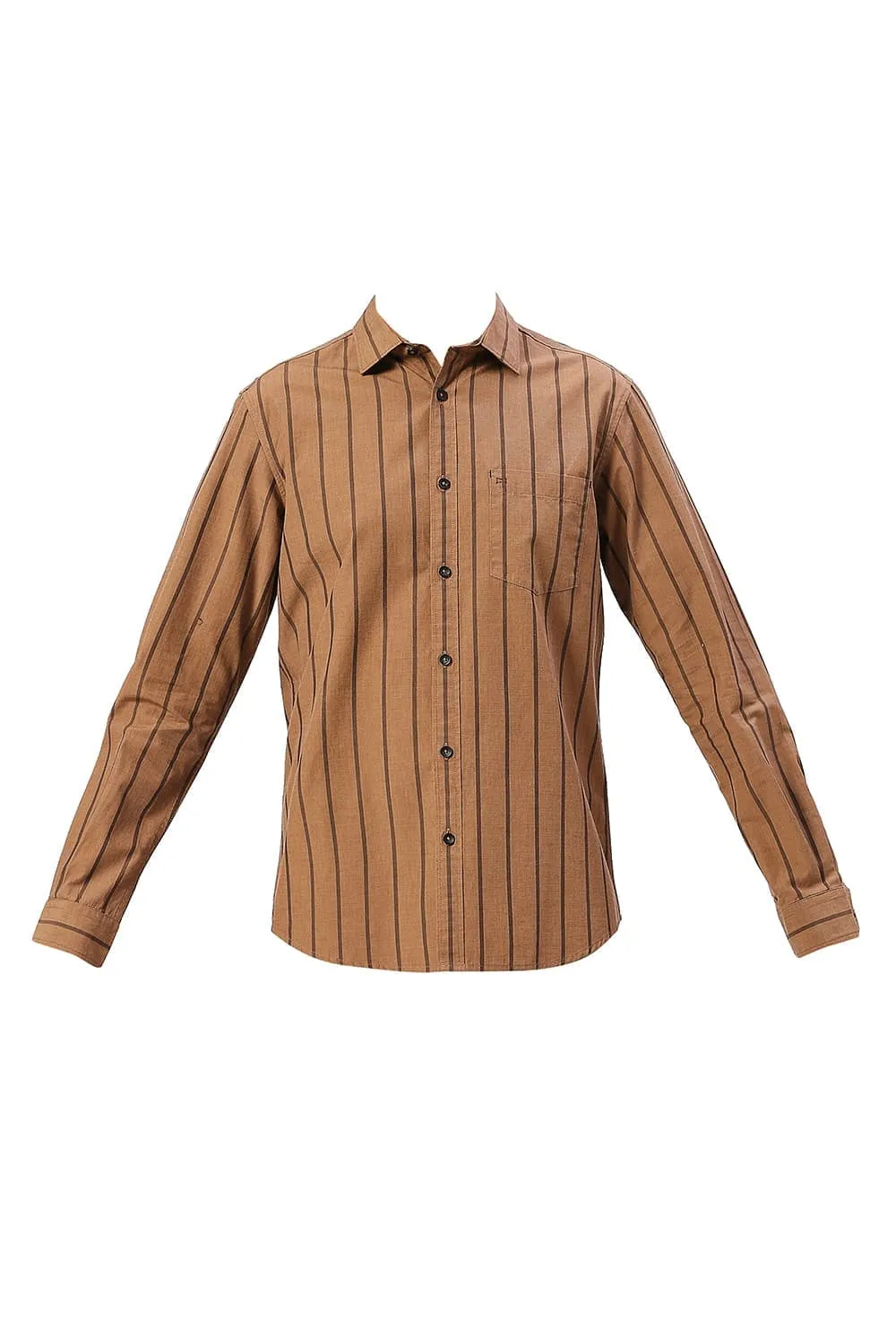 Slim Fit Cotton Fil-a-Fil Stripe Shirt