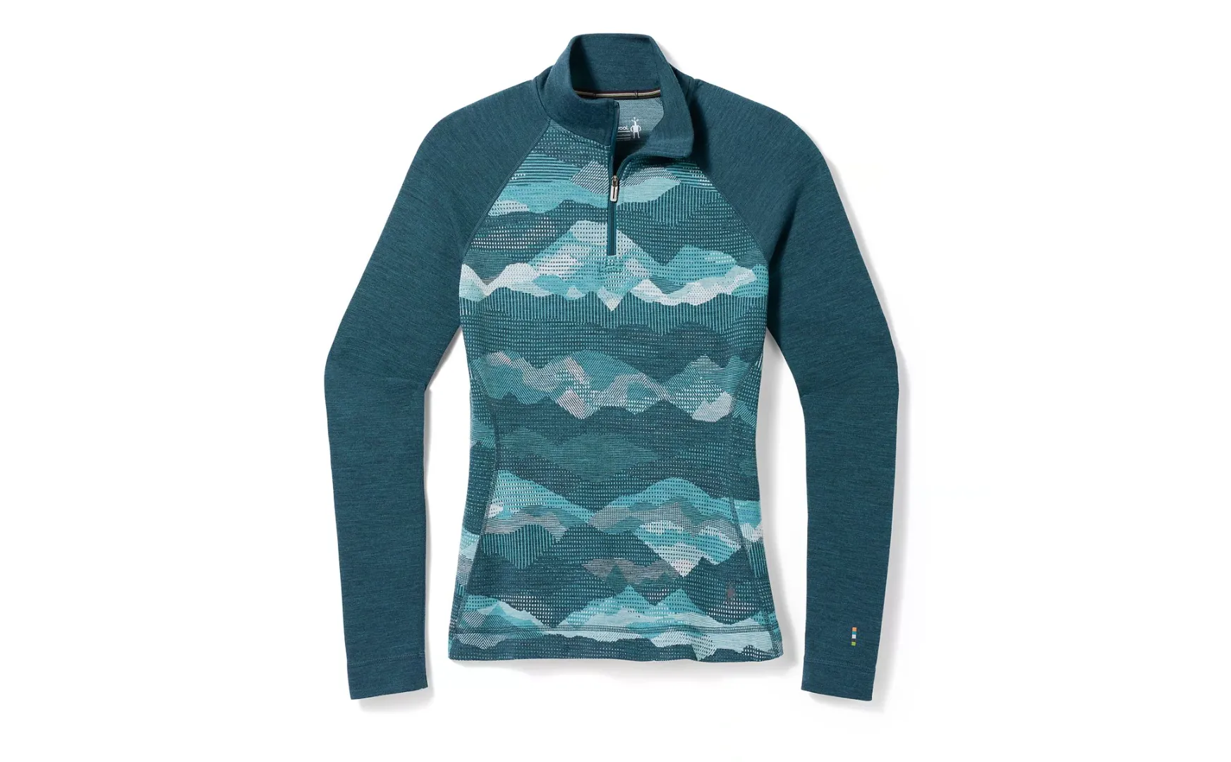 Smartwool | Classic Thermal Merino Base Layer 1/4 Zip | Women's | Twilight Blue/Mtn Scape