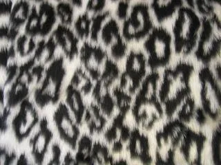 Snow Leopard print faux fur car seatbelt pads 1 pair