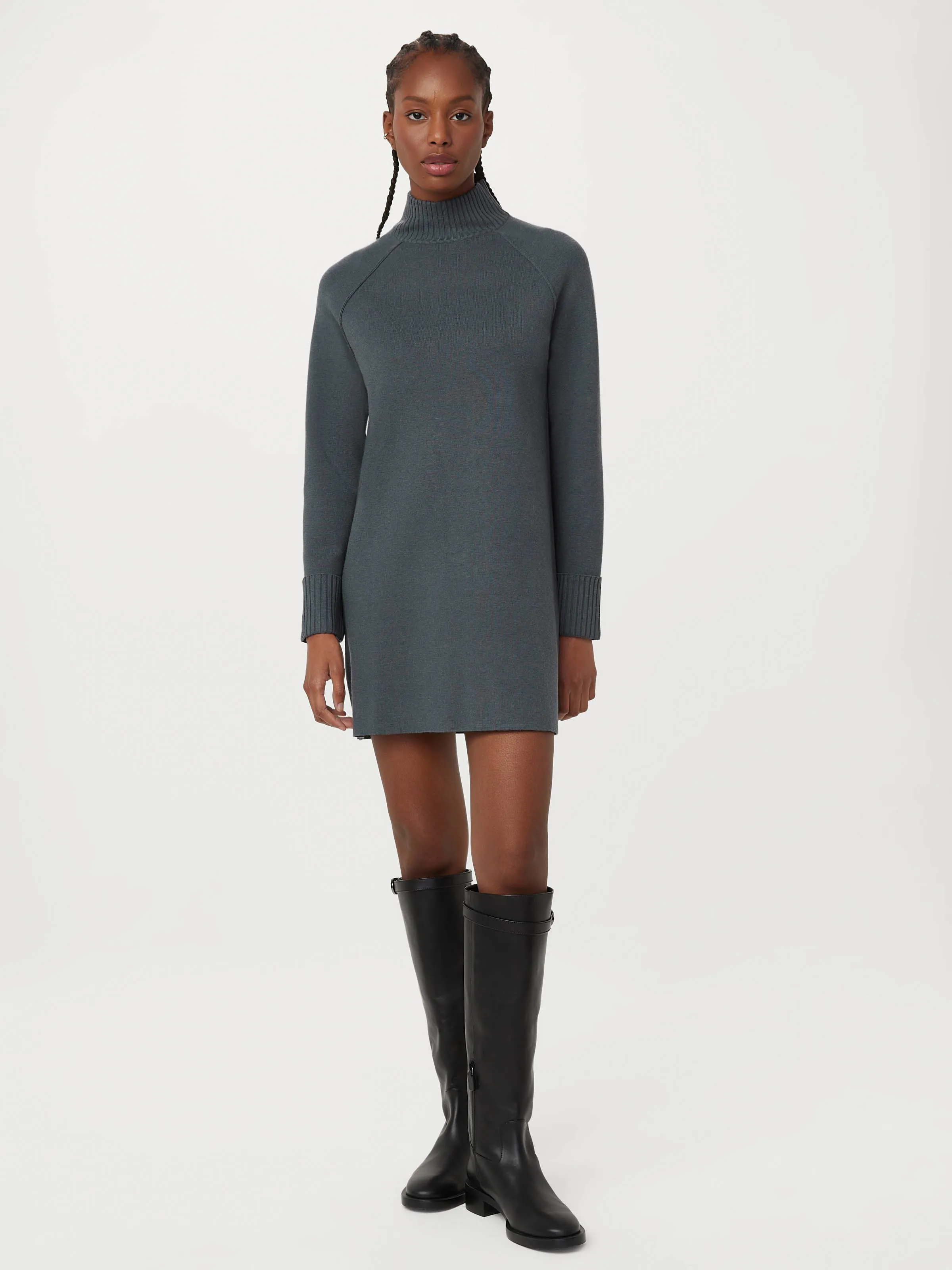 The Compact Sweater Dress in Slate