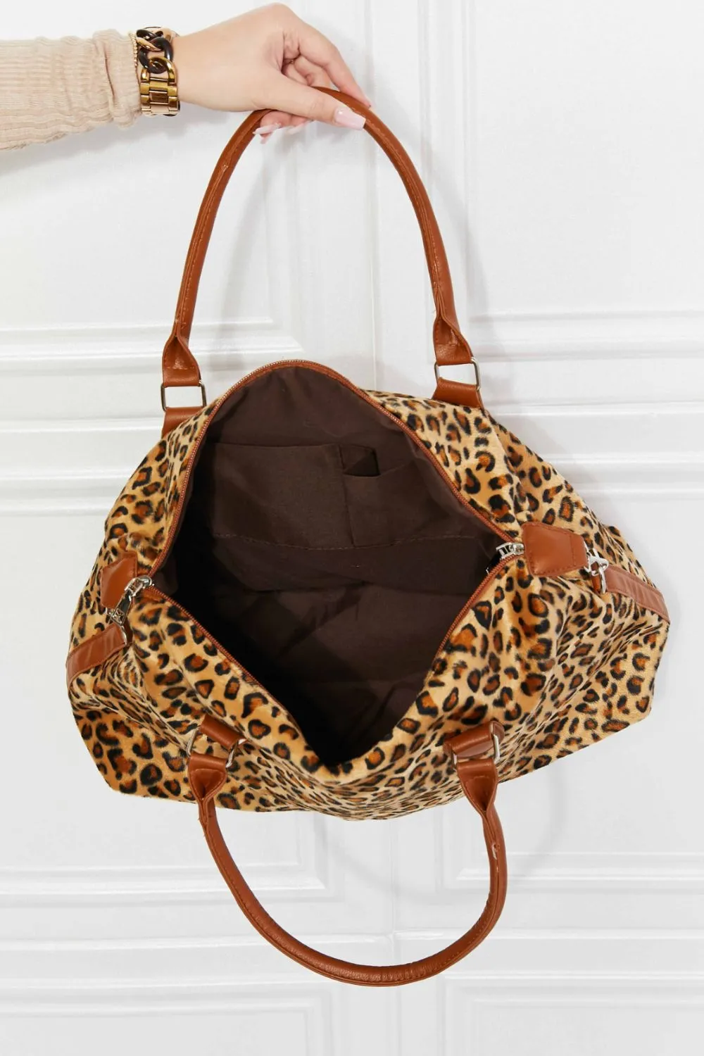 Thunder Chick Fitness Animal Print Brushed Weekender Bag