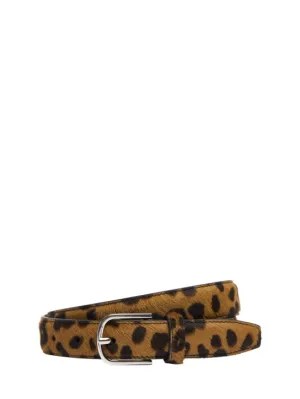 Toteme   Leopard printed ponyskin belt 