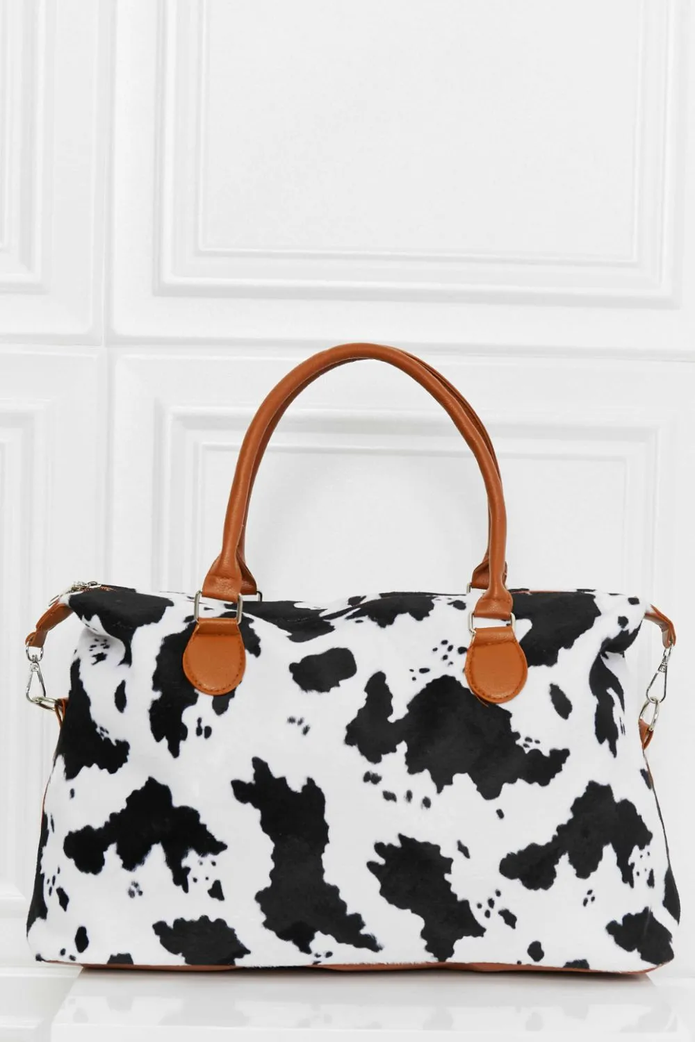 Wild Wanderlust: Animal Print Brushed Weekender Bag