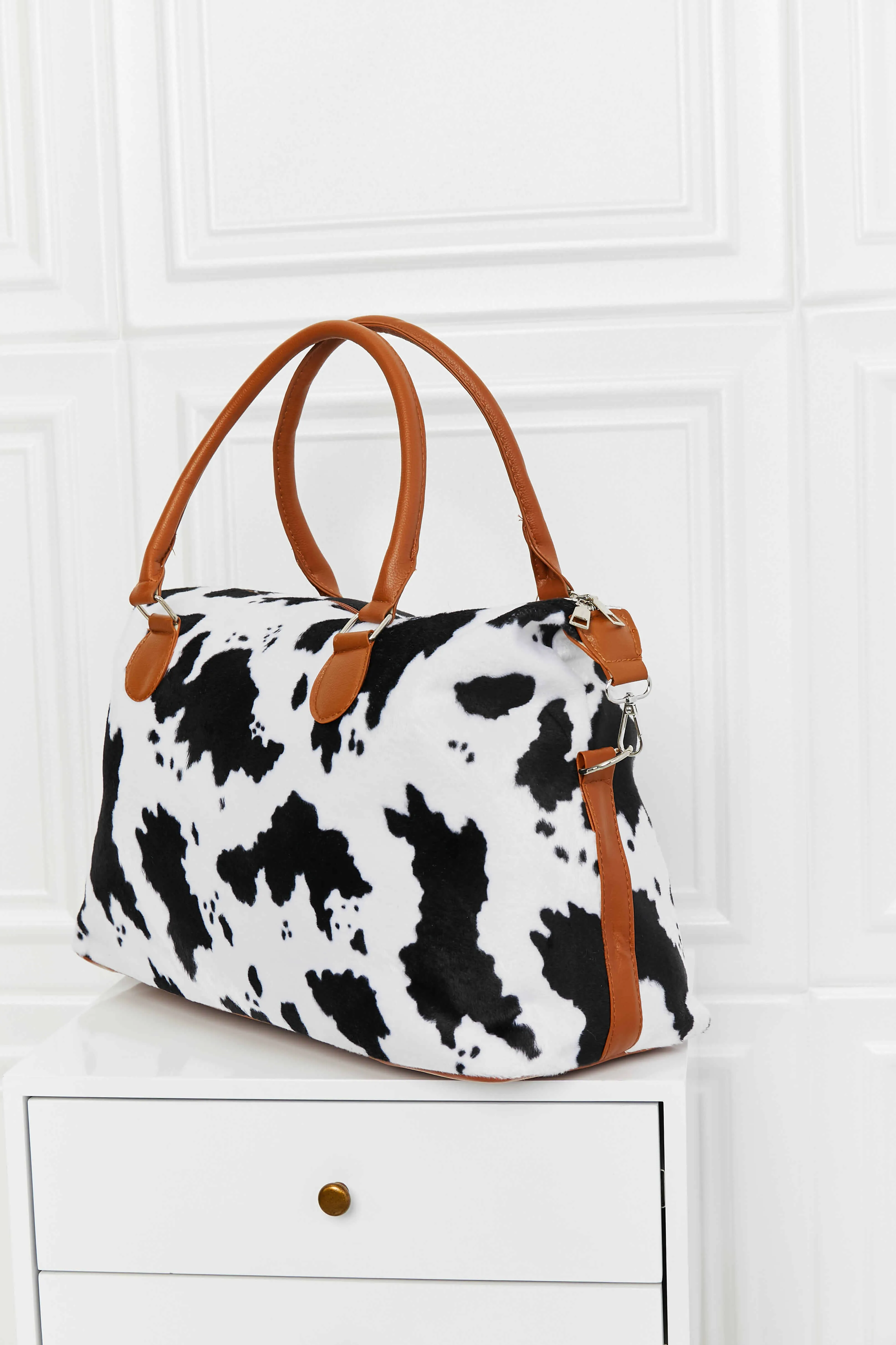 Wild Wanderlust: Animal Print Brushed Weekender Bag