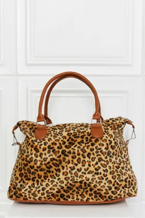 Wild Wanderlust: Animal Print Brushed Weekender Bag