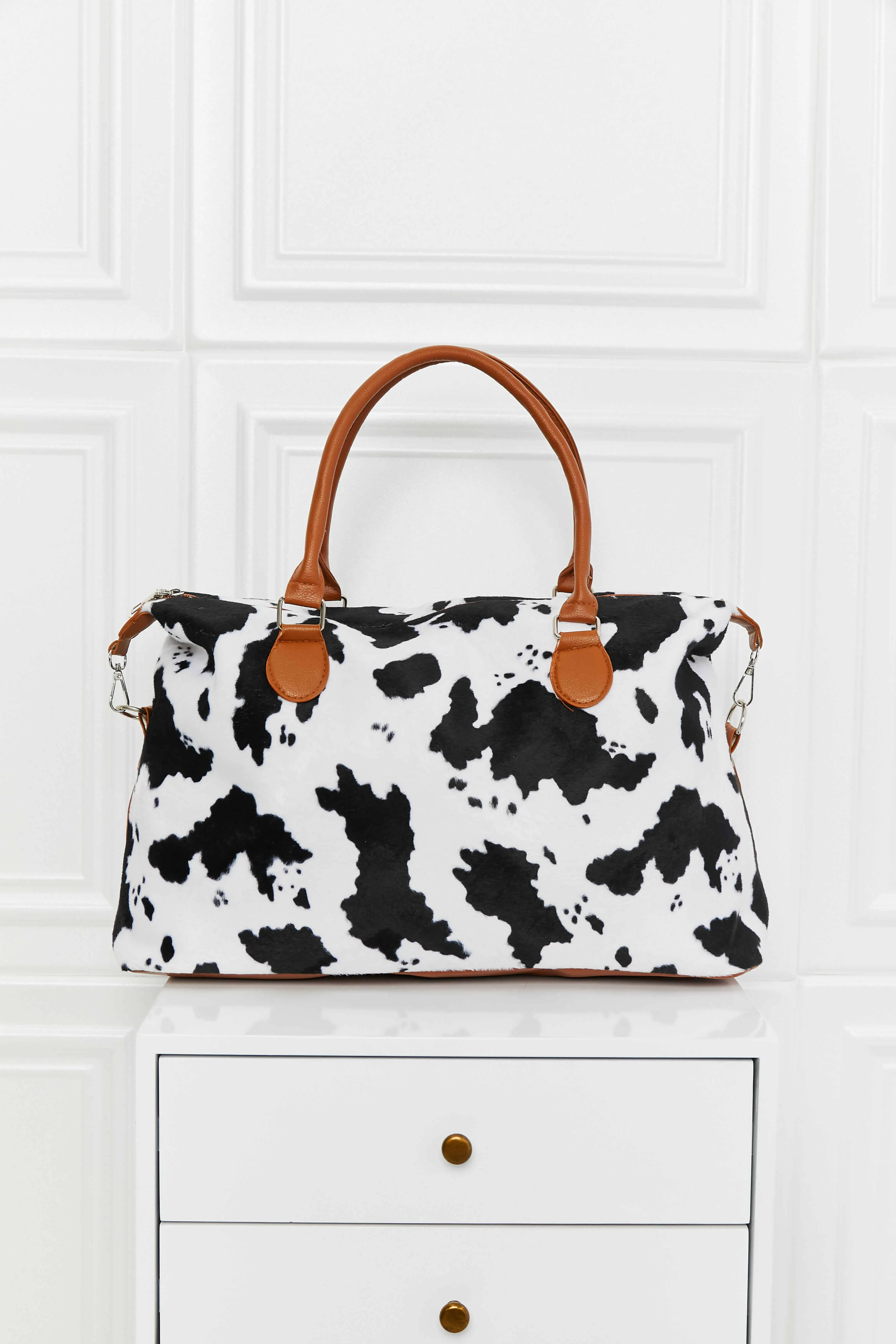 Wild Wanderlust: Animal Print Brushed Weekender Bag