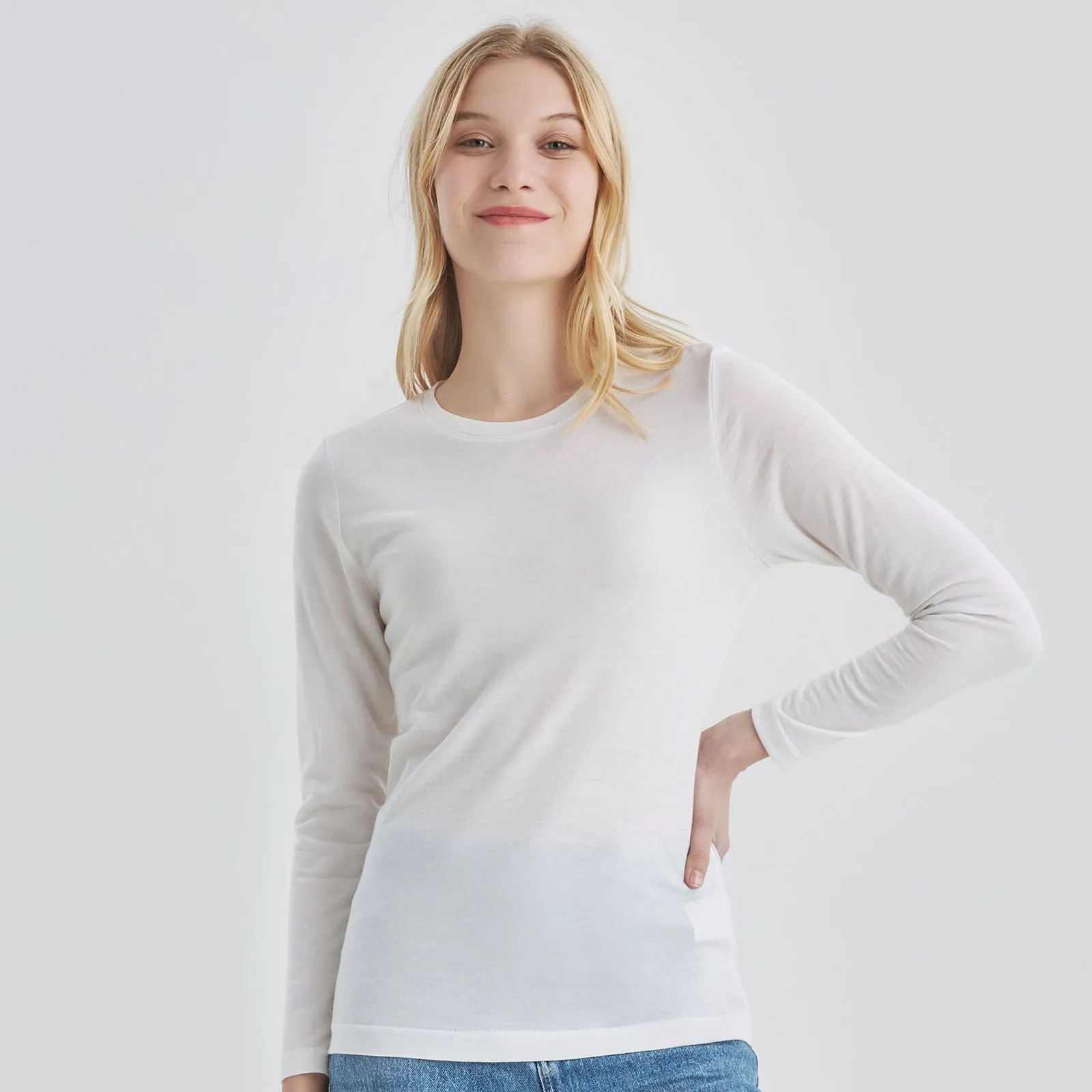 Women's Merino 170g Classic All-Season Base Layer Crew Natural Cream