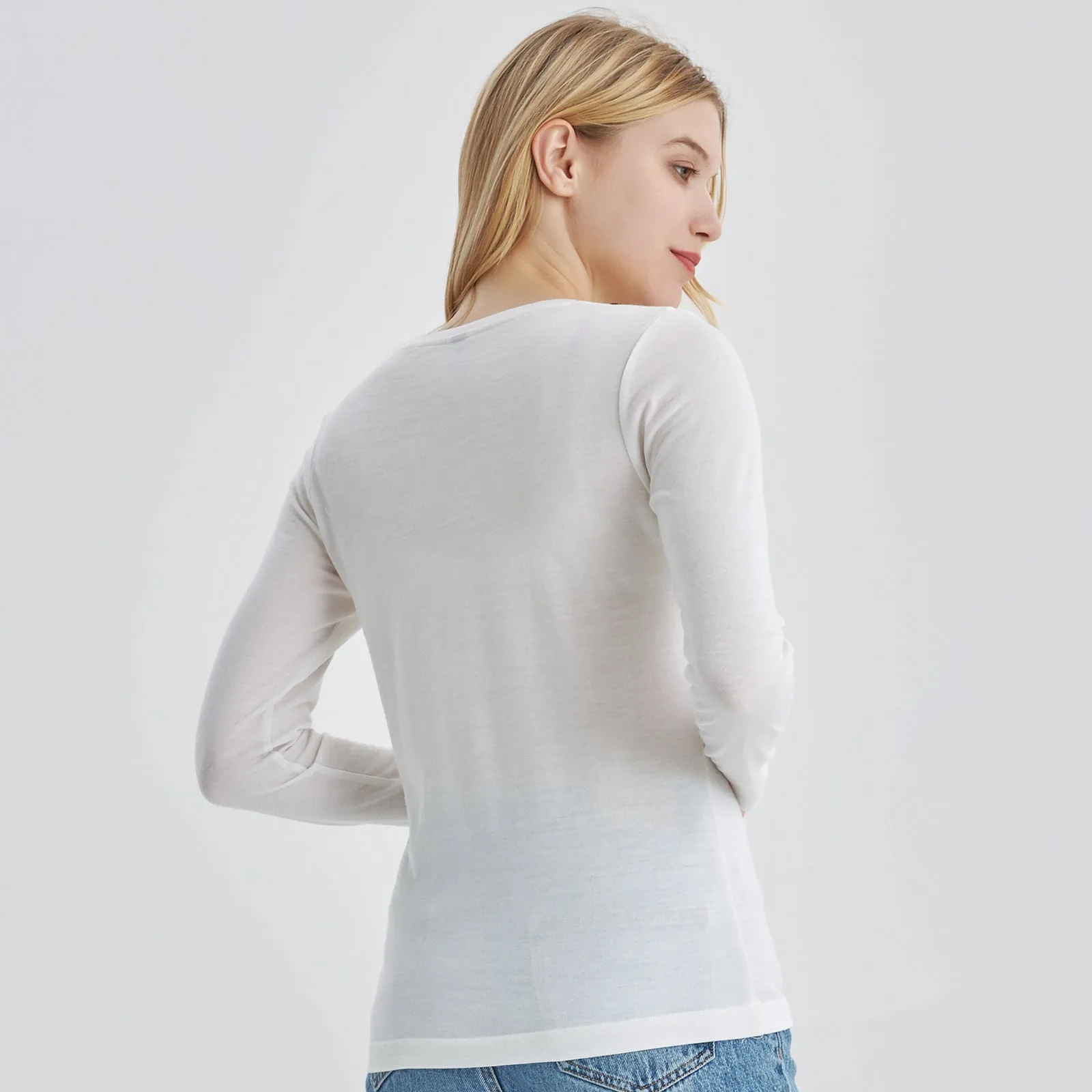 Women's Merino 170g Classic All-Season Base Layer Crew Natural Cream